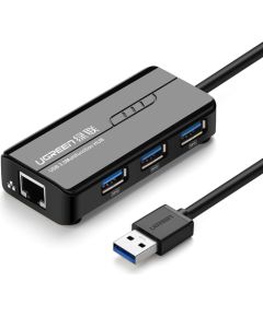 Ugreen 20265 USB-A | RJ45 1000 Mbps HUB 3x USB 3.0 сетевой адаптер - черный