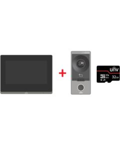 Uniview KIT/201S/372S ~ UNV Комплект IP домофонии + 32ГБ карта памяти + 2 блока питания