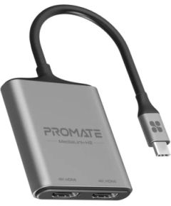 Promate MediaLink-H2 Adapter USB-C to Dual HDMI UltraHD