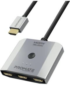 Promate MediaSwitch-H3 3-in-1 HDMI Switch 4K@60Hz / 0,5m