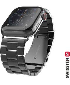 Swissten Металлический ремешок для Apple Watch 1/2/3/4/5/6 / SE / 42 мм / 44 мм / черный