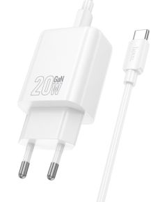 Сетевая зарядка Hoco N60 20W GaN USB-C + USB-C to USB-C cable 1.0m белая