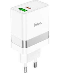 Charger Hoco N21 30W USB-C/USB-A white