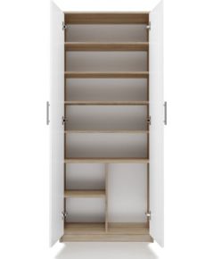 Top E Shop Filing cabinet OLIV 2D 74x35x180 cm, Sonoma/White