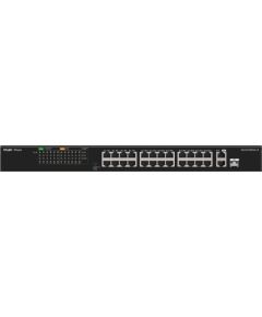 Ruijie RG-ES126FGS-LP ~ PoE Komutators 24FE(PoE)+2GE(Uplink)(PoE 180W)