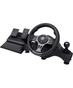 Trust GXT 289 Movi Black USB Steering wheel + Pedals Nintendo Switch, PlayStation 4, Xbox One S, Xbox One X, Xbox Series S, Xbox Series X