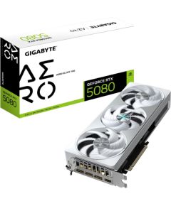 GIGABYTE GeForce RTX 5080 AERO OC SFF 16G Graphics Card - 16GB GDDR7, 256bit, PCI-E 5.0, 2730MHz Core Clock, 3 x DisplayPort, 1 x HDMI, GV-N5080AERO OC-16GD