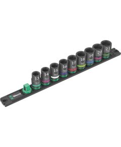 Wera C Impaktor socket magnetic strip 1 Socket set 1/2 (black/green, 9?piece, for impact wrenches)