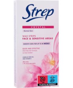 Strep Crystal / Wax Strips Face & Sensitive Areas 20pc Normal Skin