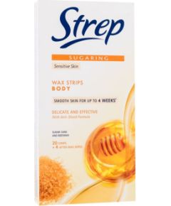 Strep Sugaring / Wax Strips Body Delicate And Effective 20pc Sensitive Skin W / Depilatory Product