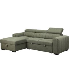 Corner sofa bed ODELIA LC, light green