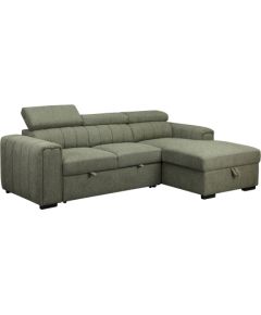 Corner sofa bed ODELIA RC, light green