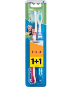 Oral-b 1-2-3 / Fresh 2pc Medium U / Toothbrush