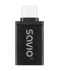 Adapteris Savio AK-80 USB-C to USB-A Black