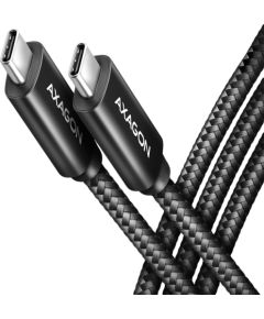 Axagon Data and charging USB 480Mbps cable length 2.5 m. PD 240W, 5A. Black braided.