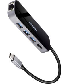 Axagon Multiport USB 3.2 Gen 1 hub. HDMI, Gigabit LAN and Power Delivery. 20 cm USB-C cable.