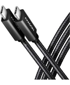 Axagon Data and charging USB 480Mbps cable length 3 m. PD 240W, 5A. Black braided.