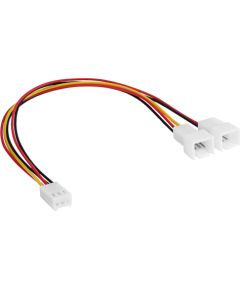 Adapter with cable Akyga AK-CA-52 3 pin (f) | 2x 3 pin (m) 2x 15cm