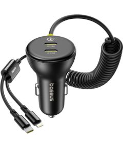 60W Baseus USB-C car charger + Lightning cable (Black)