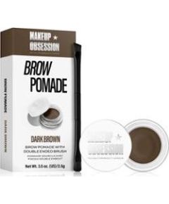 Makeup Revolution Makeup Obsession Brow Pomade With Double Ended Brush Żel i pomada do brwi 2,5g Dark Brown