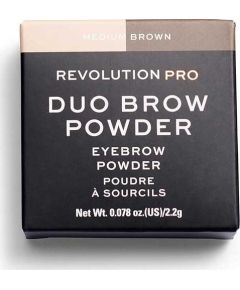 Makeup Revolution Makeup Revolution, REVOLUTION PRO, Vegan, Eyebrow Powder, Medium Brown, 2.2 g For Women