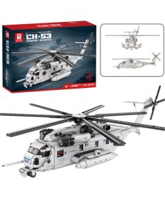 Leantoys Construction Blocks Transport Helicopter Helicopter 2192el