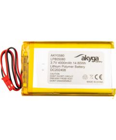 Akumulator Li-Po LP805080 Akyga AKY0580 3.7V / 4000mAh PCM złącze JST 2-Pin 150mm