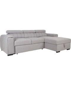 Corner sofa bed ODELIA RC, grey