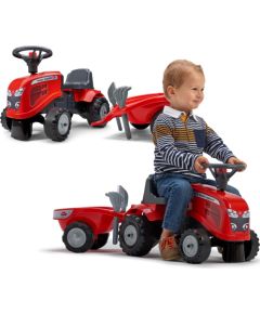 traktors ar piekabi - baby massey ferguson, sarkans