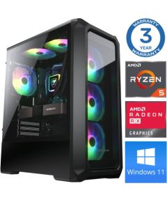 INTOP Ryzen 5 5500 32GB 1TB SSD M.2 NVME RX580 8GB WIN11