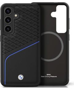 BMW Leather Textured and Smooth MagSafe Aizsargapvalks Priekš Samsung Galaxy S25