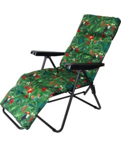 Saska Garden FOTEL OGRODOWY Z PODNÓŻKIEM 57x83x106CM FLOWER