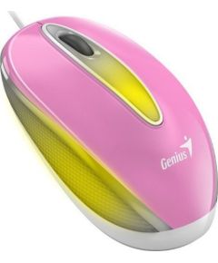 Mouse wire, Genius DX-Mini, pink, optical, 1000DPI