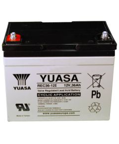 REC36-12 36Ah Dziļizlādes Akumulators YUASA YU-POWER 196x130x169