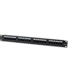 TechlyPro Patch panel 19'' 1U UTP 24 ports RJ45 Cat5e T568A/B black