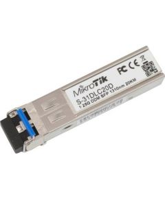 MikroTik S-31DLC20D 1.25G SFP LX-LC (SM) 1310nm 20km DDM for RB260x,RB2011x,CCRx