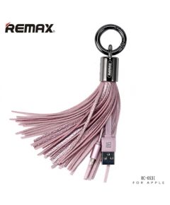 Remax RC-053i Дизайн Брелок для ключей с Apple Lightning кабелемданных и заряда  (MD818) Розовый