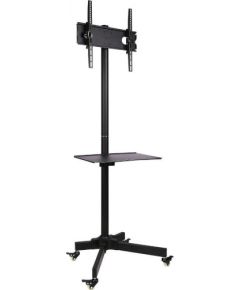 Techly Mobile stand for TV LCD/LED/Plasma 23''-55'' 25kg VESA tilting with shelf