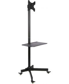 Techly Mobile stand for TV LCD/LED/Plasma 19''-37'' 20kg VESA tilting with shelf