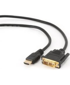 Gembird HDMI to DVI male-male cable with gold-plated connectors, 0.5m