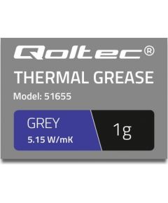 Qoltec Thermal paste 5.15W/m-K | 1g | grey