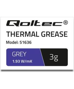 Qoltec Thermal paste 1.93 W/m-K | 3g | grey