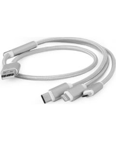 CABLE USB CHARGING 3IN1 1M/SILV CC-USB2-AM31-1M-S GEMBIRD