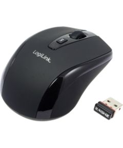 Logilink Maus optisch Funk 2.4 GHz wireless, Black, 2.4GH wireless mini mouse with autolink