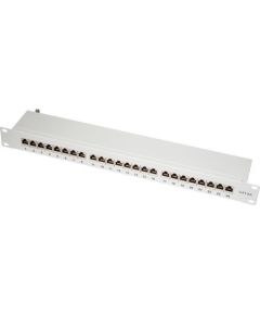 LOGILINK-  Patch Panel 19''-mounting Cat.6A STP 24 ports, grey