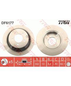 TRW Bremžu disks DF6177