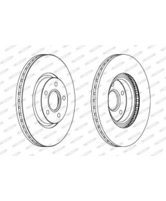 Ferodo Bremžu disks DDF1225