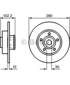 Bosch Bremžu disks 0 986 479 271