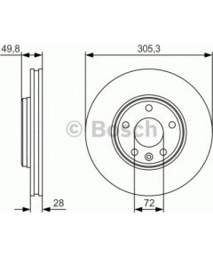 Bosch Bremžu disks 0 986 479 R93