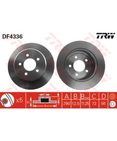 TRW Bremžu disks DF4336